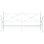 VidaXL Denná posteľ bez matraca Biela 80x200 cm Oceľ – Obrázok 5