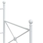 VidaXL Denná posteľ bez matraca Biela 80x200 cm Oceľ – Obrázok 8