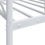 VidaXL Denná posteľ bez matraca Biela 80x200 cm Oceľ – Obrázok 9
