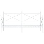 VidaXL Denná posteľ bez matraca Biela 90x200 cm Oceľ – Obrázok 5