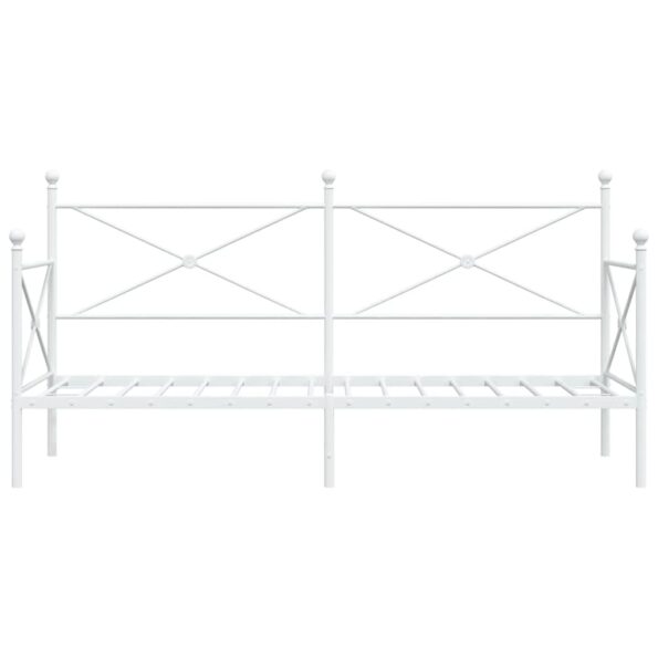 VXL8721158660565_g_en_hd_3.jpg VidaXL Denná posteľ bez matraca Biela 90x200 cm Oceľ – Obrázok 5