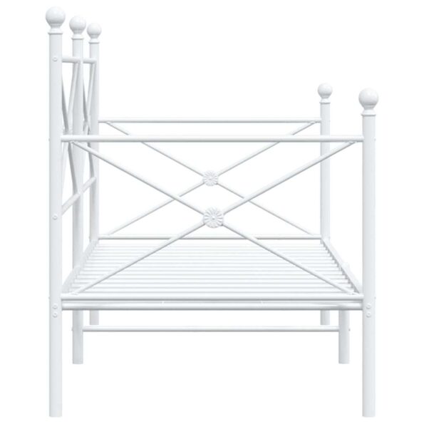 VXL8721158660565_g_en_hd_4.jpg VidaXL Denná posteľ bez matraca Biela 90x200 cm Oceľ – Obrázok 6