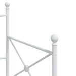 VidaXL Denná posteľ bez matraca Biela 90x200 cm Oceľ – Obrázok 8