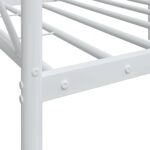 VidaXL Denná posteľ bez matraca Biela 90x200 cm Oceľ – Obrázok 9