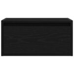 vidaXL Nástenná nočná skrinka s LED osvetlením čierna dub – Obrázok 7