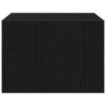 vidaXL Nástenná nočná skrinka s LED osvetlením čierna dub – Obrázok 8