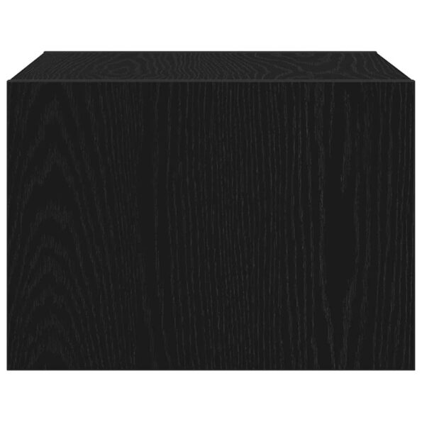 vidaXL Nástenná nočná skrinka s LED osvetlením čierna dub – Obrázok 8