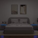 vidaXL Nástenné nočné skrinky s LED osvetlením 2 ks betónovo sivé – Obrázok 5