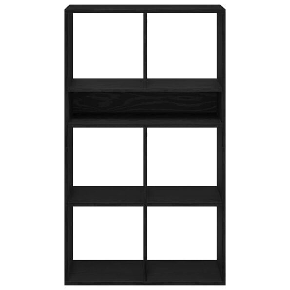 vidaXL Knižnica, čierna 66x31x112 cm, kompozitné drevo – Obrázok 4