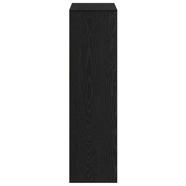 vidaXL Knižnica, čierna 66x31x112 cm, kompozitné drevo – Obrázok 5