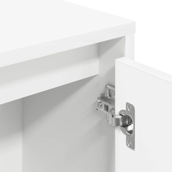 vidaXL Knižnica biela 89x24x101,5 cm kompozitné drevo – Obrázok 8