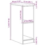 vidaXL Garážová skriňa 30x51x85 cm masívna borovica – Obrázok 11