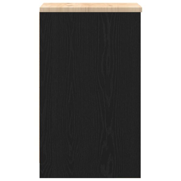 vidaXL Garážová skriňa čierny 40x51x85 cm masívna borovica – Obrázok 6