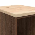 vidaXL Garážová skriňa hnedý dub 40x51x85 cm masívna borovica – Obrázok 8