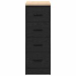 vidaXL Garážová skriňa čierny 30x51x85 cm masívna borovica – Obrázok 6