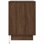 vidaXL Nočná skrinka s LED osvetlením Dub hnedý 38x34x50 cm – Obrázok 7