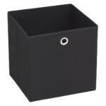 vidaXL Úložné boxy, 4 ks, netkaná textília, 32x32x32 cm, čierne – Obrázok 3