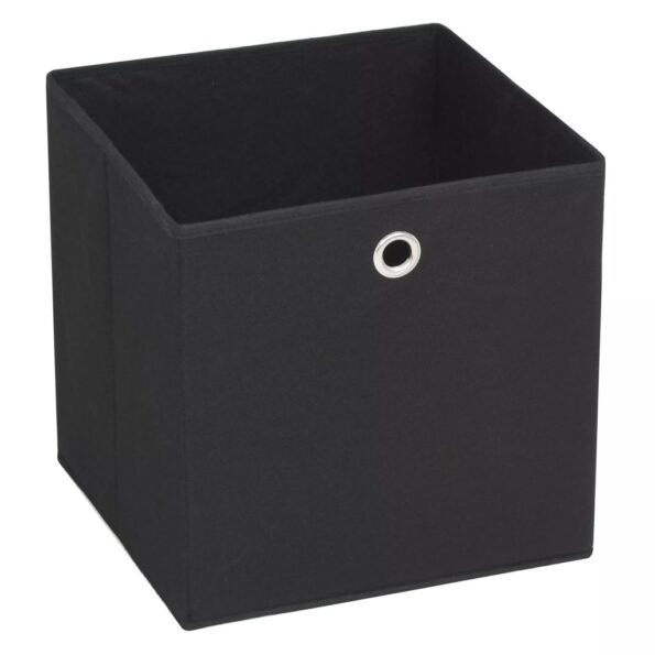 vidaXL Úložné boxy, 4 ks, netkaná textília, 32x32x32 cm, čierne – Obrázok 3