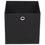 vidaXL Úložné boxy, 4 ks, netkaná textília, 32x32x32 cm, čierne – Obrázok 4