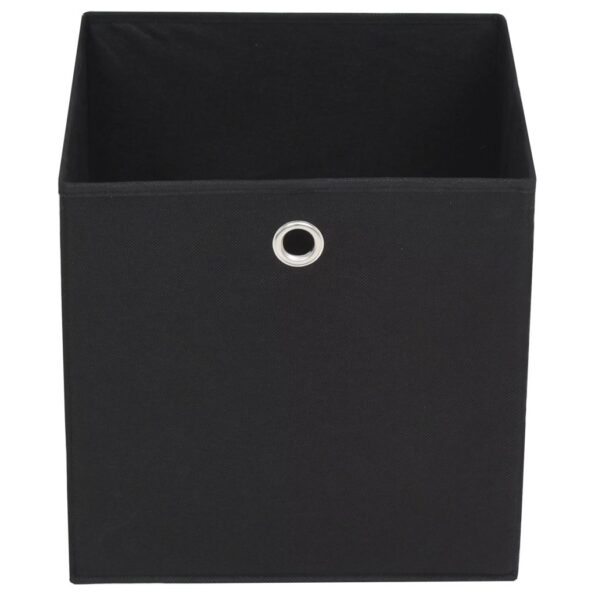 vidaXL Úložné boxy, 4 ks, netkaná textília, 32x32x32 cm, čierne – Obrázok 4