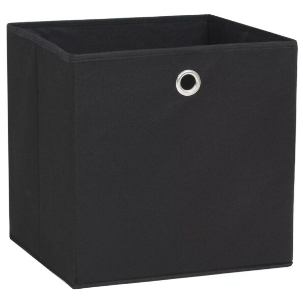 vidaXL Úložné boxy, 4 ks, netkaná textília, 32x32x32 cm, čierne – Obrázok 5