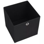 vidaXL Úložné boxy, 4 ks, netkaná textília, 32x32x32 cm, čierne – Obrázok 6