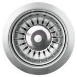 vidaXL Granitový kuchynský drez s jednou vaničkou, okrúhly, čierny – Obrázok 3