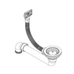 vidaXL Granitový kuchynský drez s jednou vaničkou, okrúhly, čierny – Obrázok 4