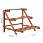 vidaXL 3-poschodový podstavec na kvetináče cédrové drevo 48x45x40 cm – Obrázok 6