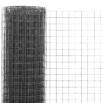 vidaXL Drôtené pletivo, oceľ potiahnutá PVC 25x1,5 m, sivé – Obrázok 3