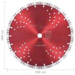 vidaXL Diamantový rezací kotúč s turbom a otvormi oceľový 300 mm – Obrázok 4