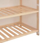 vidaXL Regál na topánky s krytom, biely 79x40x80 cm, látka – Obrázok 4