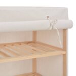 vidaXL Regál na topánky s krytom, biely 79x40x80 cm, látka – Obrázok 5