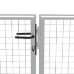 vidaXL Záhradná brána, pozinkovaná oceľ 415x175 cm, strieborná – Obrázok 3