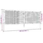 vidaXL Záhradná brána, pozinkovaná oceľ 415x175 cm, strieborná – Obrázok 6