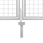 vidaXL Záhradná brána, oceľ 400x150 cm, strieborná – Obrázok 3