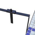 vidaXL Závesný stolík na balkón, modro biely, mozaikový – Obrázok 5