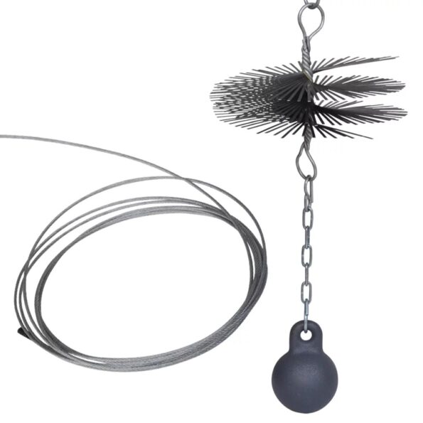 Okrúhla kefa na vymetanie komína s priemerom 20 cm – Obrázok 6