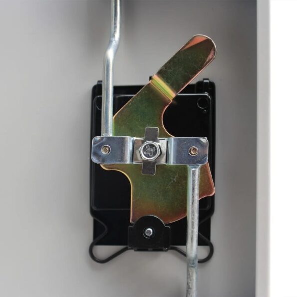 vidaXL Kancelárska skriňa s 2 dverami, sivá 90 cm, oceľ – Obrázok 3