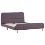 vidaXL Rám postele bez matraca Taupe látka 135x190 cm – Obrázok 2