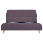 vidaXL Rám postele bez matraca Taupe látka 135x190 cm – Obrázok 3