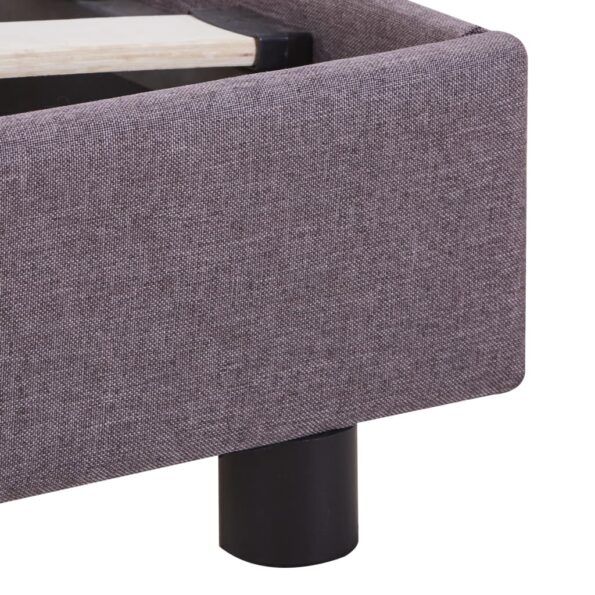 vidaXL Rám postele bez matraca Taupe látka 135x190 cm – Obrázok 6