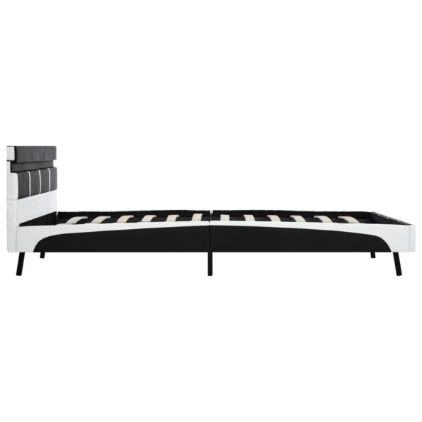 vidaXL Posteľný rám s LED, čierny, umelá koža 140x200 cm – Obrázok 5
