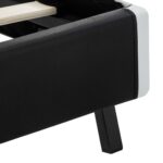 vidaXL Posteľný rám s LED, čierny, umelá koža 140x200 cm – Obrázok 7
