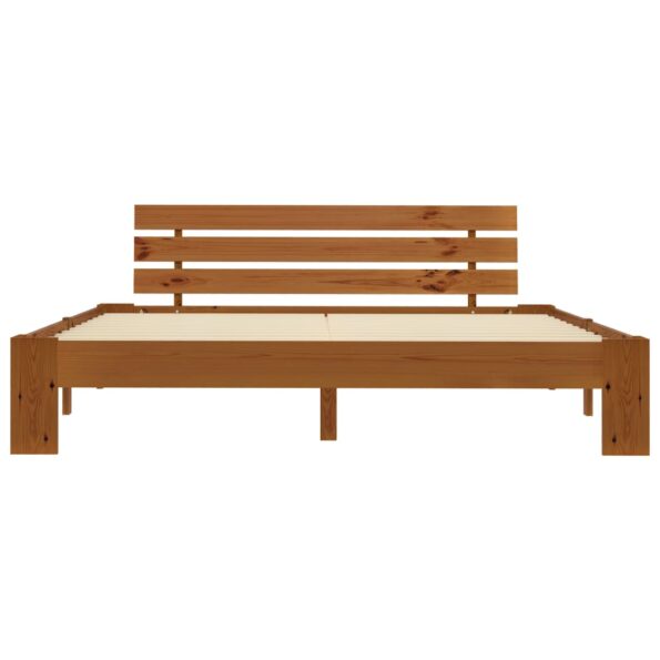 vidaXL Posteľný rám, medovo hnedý, borovicový masív 180x200 cm – Obrázok 3