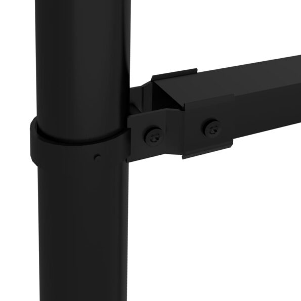 vidaXL Záhradný plot s hrotmi, oceľ (0,5-0,75)x6,8 m, čierny – Obrázok 4