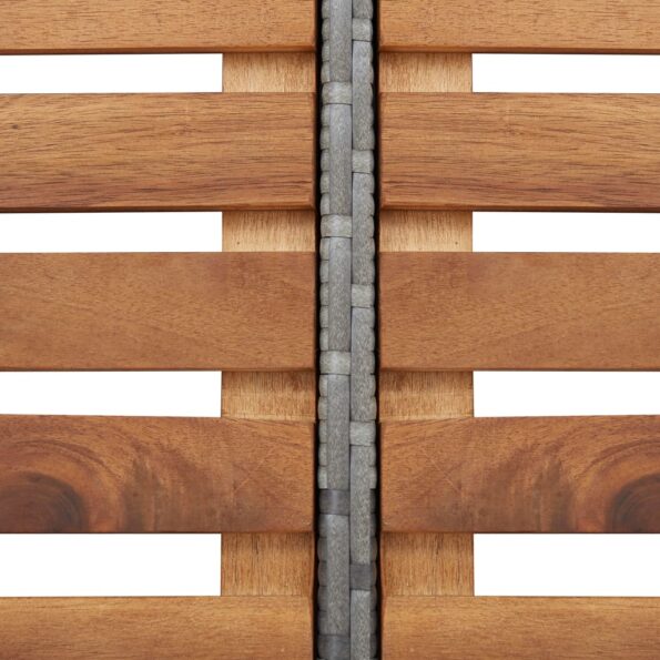 vidaXL Štvorcový rám k vírívke, sivý 268x268x55 cm, polyratan – Obrázok 6