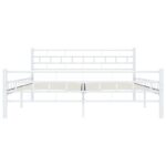 vidaXL Posteľný rám, biely, kov 140x200 cm – Obrázok 4