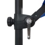 vidaXL Závesný slnečník s LED a oceľovou tyčou 250x250 cm, azúrový – Obrázok 7