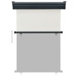 vidaXL Bočná markíza na balkón 125x250 cm, krémová – Obrázok 5